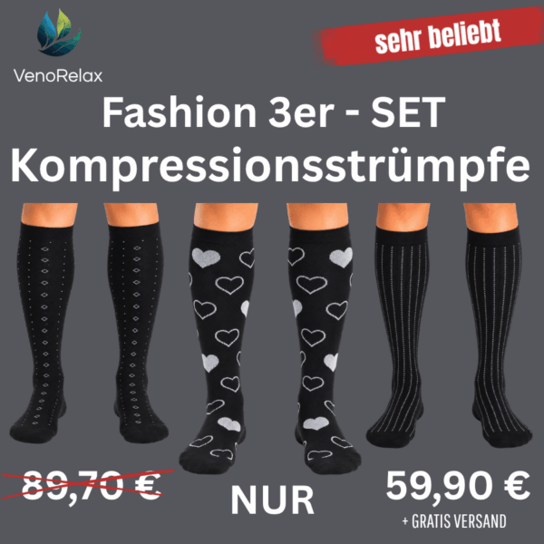 FASHION-MIX SET 3er 1xDiamond 1xLine 1xHerz